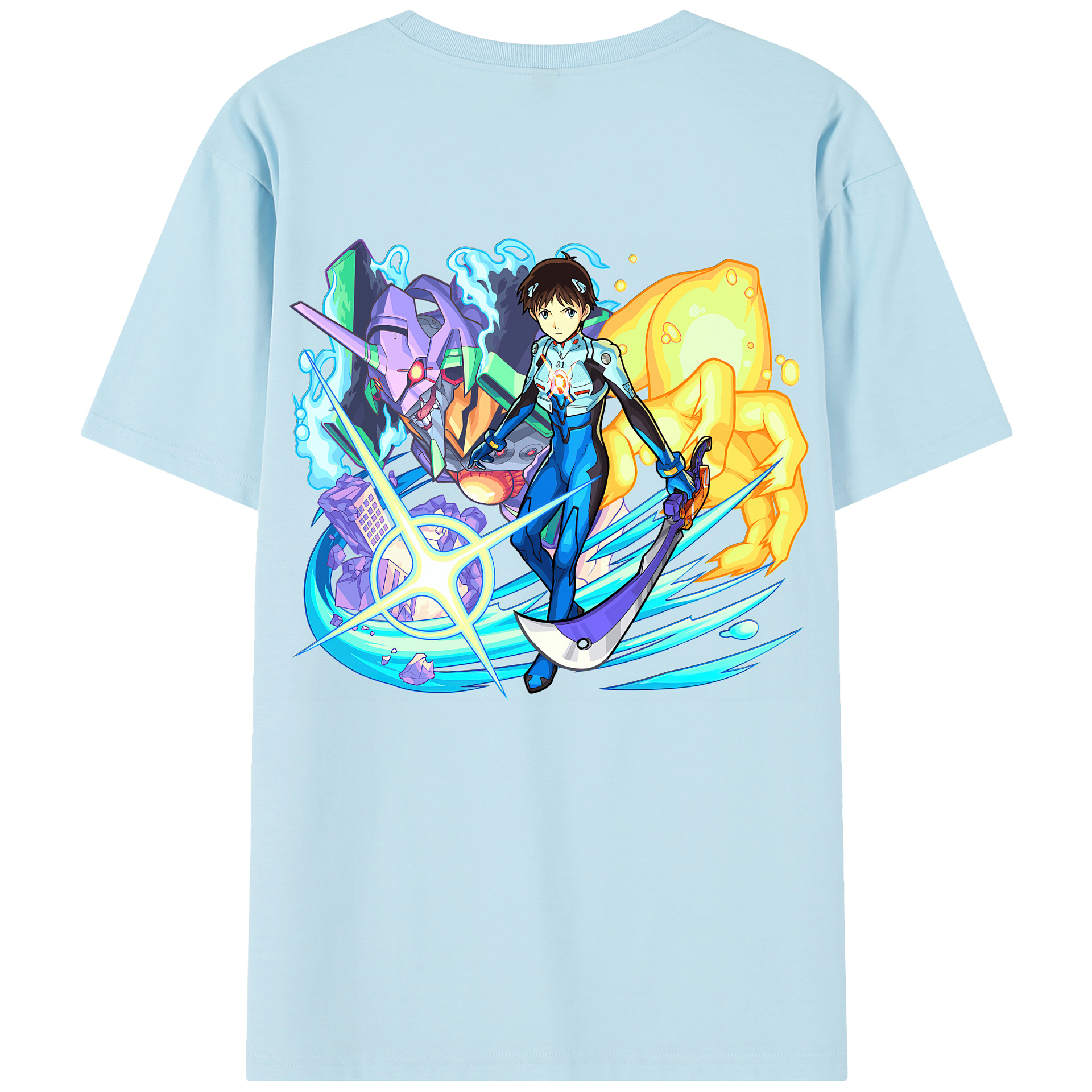 （画像用） EVA 新世紀エヴァンゲリオン 綿100％半袖Tシャツ（背面プリント）